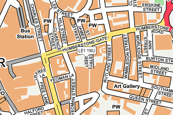 LE1 1WJ map - OS OpenMap – Local (Ordnance Survey) LE1 1WJ map - OS OpenMap – Local (Ordnance Survey)