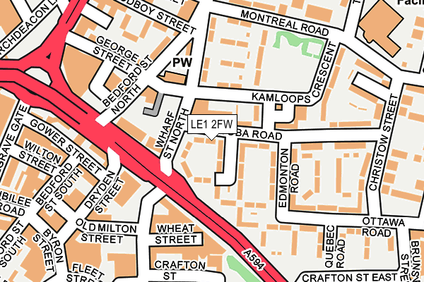 LE1 2FW map - OS OpenMap – Local (Ordnance Survey) LE1 2FW map - OS OpenMap – Local (Ordnance Survey)