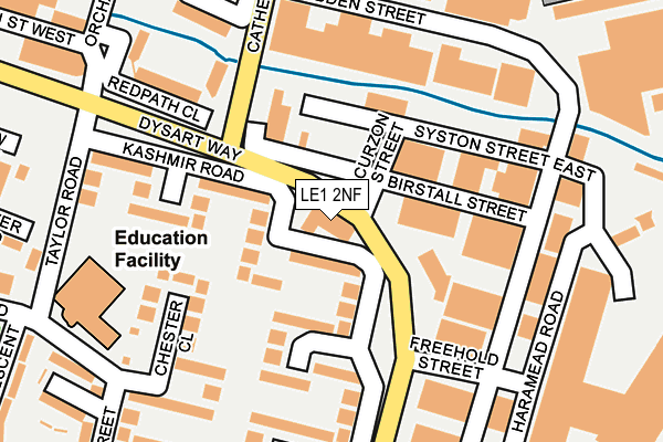 LE1 2NF map - OS OpenMap – Local (Ordnance Survey) LE1 2NF map - OS OpenMap – Local (Ordnance Survey)