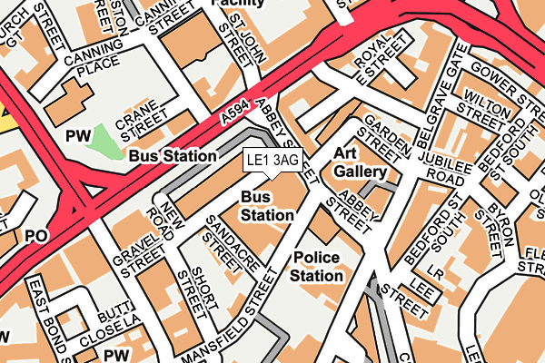 LE1 3AG map - OS OpenMap – Local (Ordnance Survey) LE1 3AG map - OS OpenMap – Local (Ordnance Survey)
