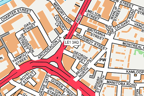 LE1 3AQ map - OS OpenMap – Local (Ordnance Survey) LE1 3AQ map - OS OpenMap – Local (Ordnance Survey)