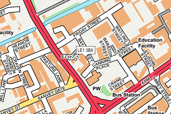 LE1 3BX map - OS OpenMap – Local (Ordnance Survey) LE1 3BX map - OS OpenMap – Local (Ordnance Survey)
