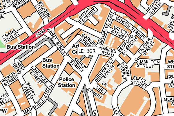 LE1 3GR map - OS OpenMap – Local (Ordnance Survey) LE1 3GR map - OS OpenMap – Local (Ordnance Survey)