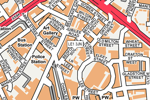 LE1 3JN map - OS OpenMap – Local (Ordnance Survey) LE1 3JN map - OS OpenMap – Local (Ordnance Survey)