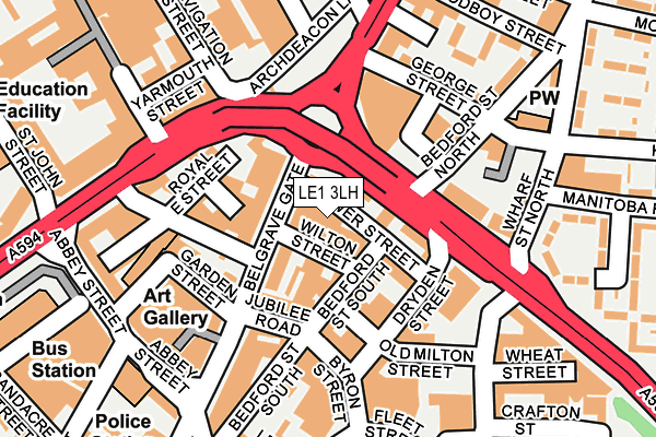 LE1 3LH map - OS OpenMap – Local (Ordnance Survey) LE1 3LH map - OS OpenMap – Local (Ordnance Survey)