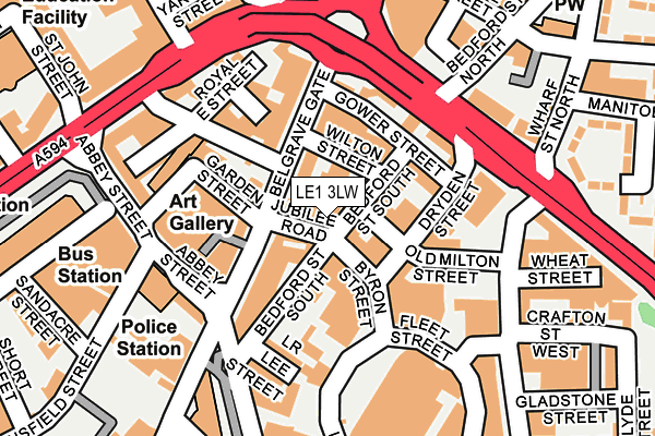 LE1 3LW map - OS OpenMap – Local (Ordnance Survey) LE1 3LW map - OS OpenMap – Local (Ordnance Survey)