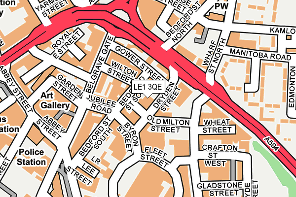 LE1 3QE map - OS OpenMap – Local (Ordnance Survey) LE1 3QE map - OS OpenMap – Local (Ordnance Survey)