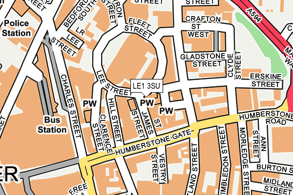 LE1 3SU map - OS OpenMap – Local (Ordnance Survey) LE1 3SU map - OS OpenMap – Local (Ordnance Survey)
