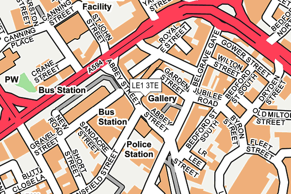 LE1 3TE map - OS OpenMap – Local (Ordnance Survey) LE1 3TE map - OS OpenMap – Local (Ordnance Survey)