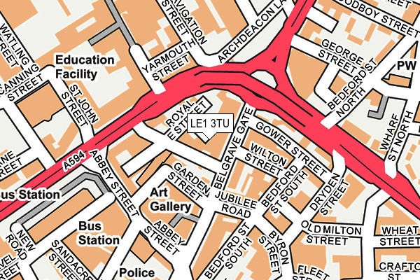 LE1 3TU map - OS OpenMap – Local (Ordnance Survey) LE1 3TU map - OS OpenMap – Local (Ordnance Survey)