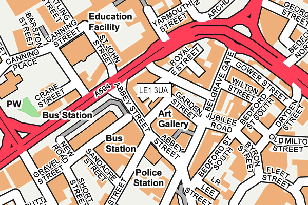 LE1 3UA map - OS OpenMap – Local (Ordnance Survey) LE1 3UA map - OS OpenMap – Local (Ordnance Survey)