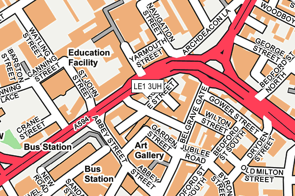 LE1 3UH map - OS OpenMap – Local (Ordnance Survey) LE1 3UH map - OS OpenMap – Local (Ordnance Survey)
