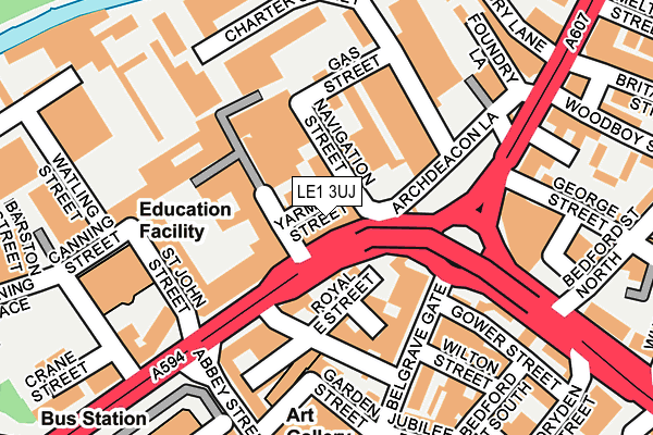 LE1 3UJ map - OS OpenMap – Local (Ordnance Survey) LE1 3UJ map - OS OpenMap – Local (Ordnance Survey)