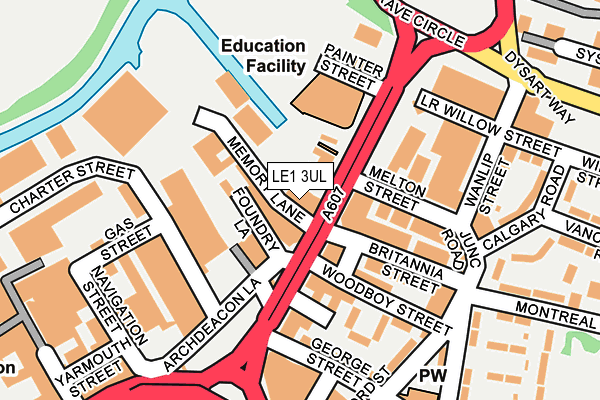 LE1 3UL map - OS OpenMap – Local (Ordnance Survey) LE1 3UL map - OS OpenMap – Local (Ordnance Survey)