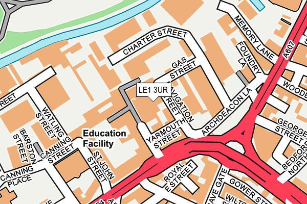 LE1 3UR map - OS OpenMap – Local (Ordnance Survey) LE1 3UR map - OS OpenMap – Local (Ordnance Survey)