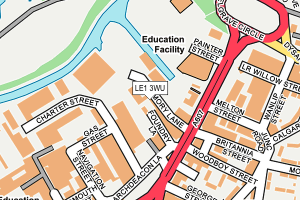 LE1 3WU map - OS OpenMap – Local (Ordnance Survey) LE1 3WU map - OS OpenMap – Local (Ordnance Survey)
