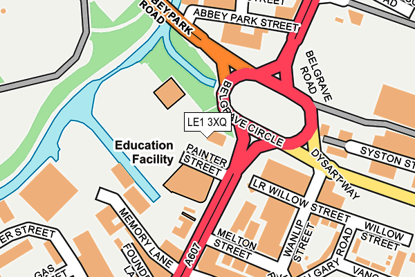 LE1 3XQ map - OS OpenMap – Local (Ordnance Survey) LE1 3XQ map - OS OpenMap – Local (Ordnance Survey)