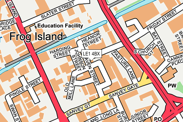 LE1 4BX map - OS OpenMap – Local (Ordnance Survey) LE1 4BX map - OS OpenMap – Local (Ordnance Survey)