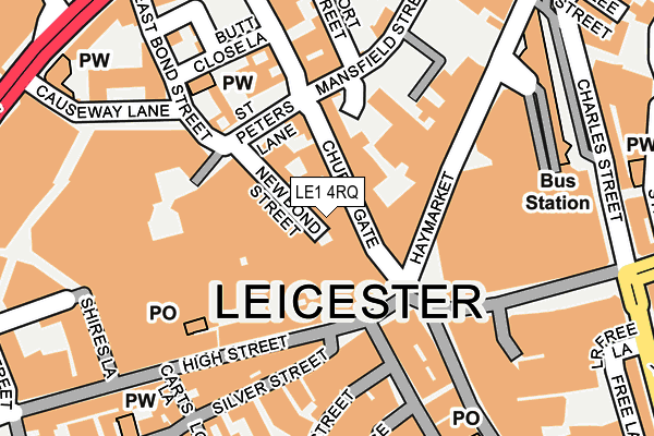 LE1 4RQ map - OS OpenMap – Local (Ordnance Survey)