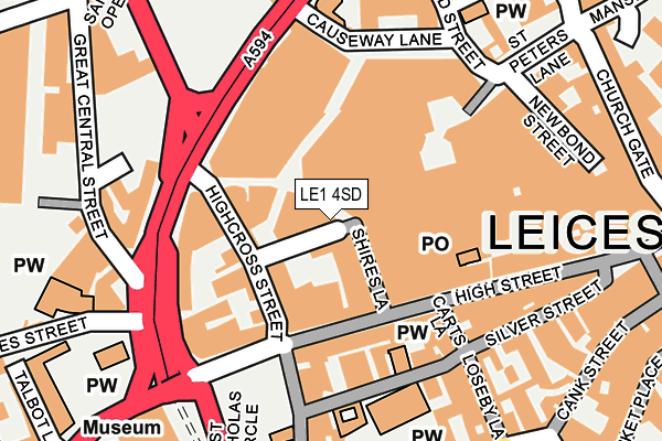 LE1 4SD map - OS OpenMap – Local (Ordnance Survey) LE1 4SD map - OS OpenMap – Local (Ordnance Survey)