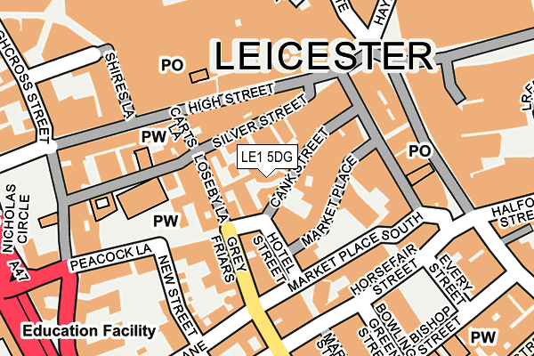 LE1 5DG map - OS OpenMap – Local (Ordnance Survey) LE1 5DG map - OS OpenMap – Local (Ordnance Survey)