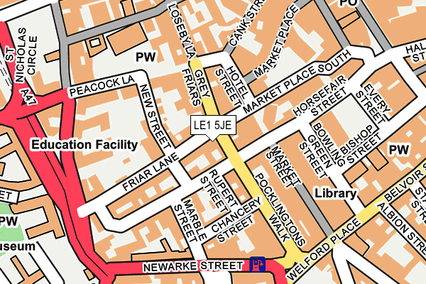 LE1 5JE map - OS OpenMap – Local (Ordnance Survey) LE1 5JE map - OS OpenMap – Local (Ordnance Survey)