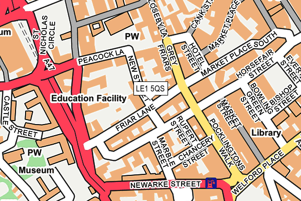 LE1 5QS map - OS OpenMap – Local (Ordnance Survey) LE1 5QS map - OS OpenMap – Local (Ordnance Survey)
