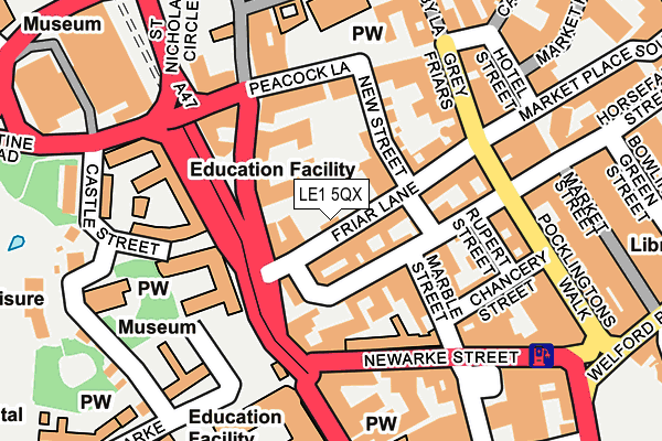 LE1 5QX map - OS OpenMap – Local (Ordnance Survey) LE1 5QX map - OS OpenMap – Local (Ordnance Survey)