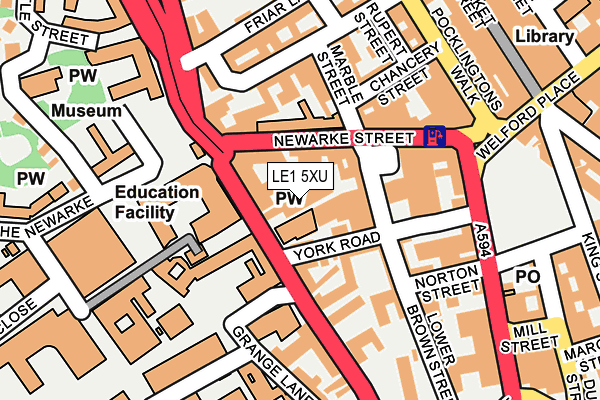 LE1 5XU map - OS OpenMap – Local (Ordnance Survey) LE1 5XU map - OS OpenMap – Local (Ordnance Survey)