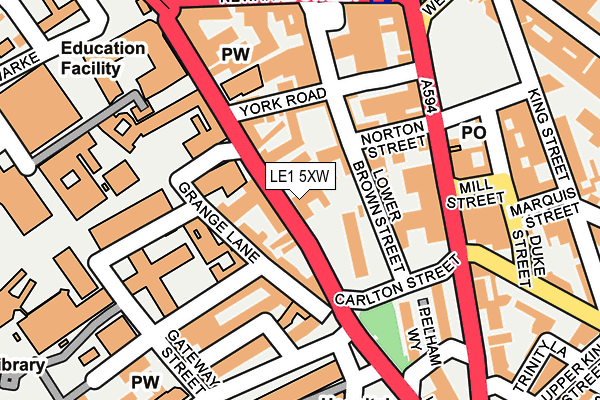 LE1 5XW map - OS OpenMap – Local (Ordnance Survey) LE1 5XW map - OS OpenMap – Local (Ordnance Survey)