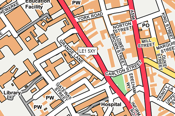 LE1 5XY map - OS OpenMap – Local (Ordnance Survey) LE1 5XY map - OS OpenMap – Local (Ordnance Survey)