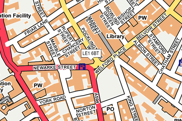 LE1 6BT map - OS OpenMap – Local (Ordnance Survey) LE1 6BT map - OS OpenMap – Local (Ordnance Survey)