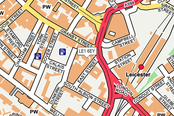 LE1 6EY map - OS OpenMap – Local (Ordnance Survey) LE1 6EY map - OS OpenMap – Local (Ordnance Survey)