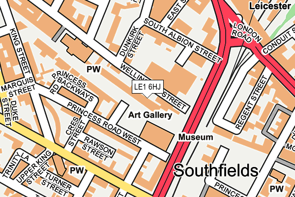 LE1 6HJ map - OS OpenMap – Local (Ordnance Survey) LE1 6HJ map - OS OpenMap – Local (Ordnance Survey)