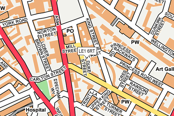 LE1 6RT map - OS OpenMap – Local (Ordnance Survey) LE1 6RT map - OS OpenMap – Local (Ordnance Survey)