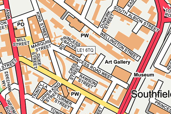 LE1 6TQ map - OS OpenMap – Local (Ordnance Survey) LE1 6TQ map - OS OpenMap – Local (Ordnance Survey)