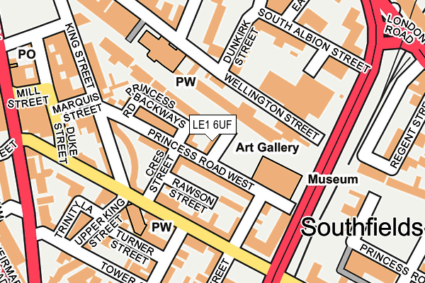 LE1 6UF map - OS OpenMap – Local (Ordnance Survey) LE1 6UF map - OS OpenMap – Local (Ordnance Survey)