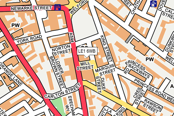 LE1 6WB map - OS OpenMap – Local (Ordnance Survey) LE1 6WB map - OS OpenMap – Local (Ordnance Survey)