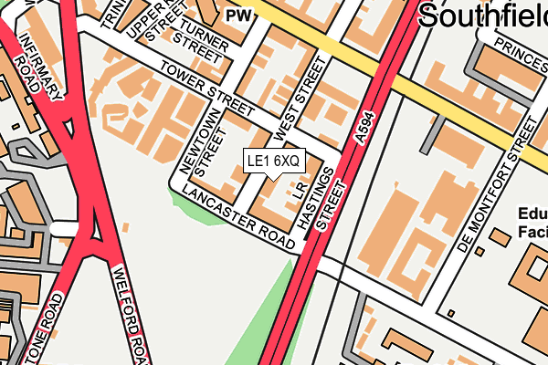 LE1 6XQ map - OS OpenMap – Local (Ordnance Survey) LE1 6XQ map - OS OpenMap – Local (Ordnance Survey)