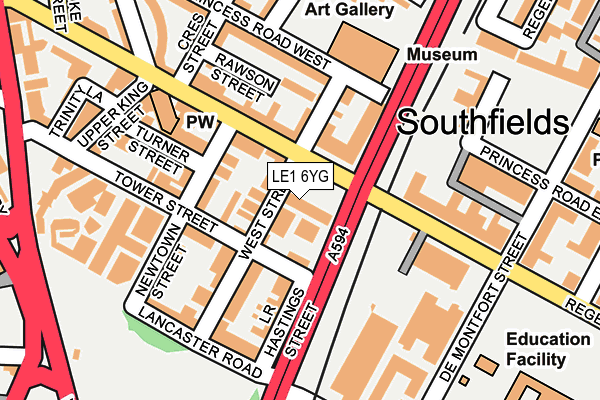 LE1 6YG map - OS OpenMap – Local (Ordnance Survey) LE1 6YG map - OS OpenMap – Local (Ordnance Survey)