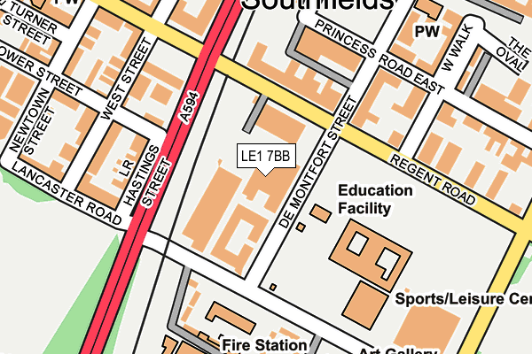 LE1 7BB map - OS OpenMap – Local (Ordnance Survey) LE1 7BB map - OS OpenMap – Local (Ordnance Survey)