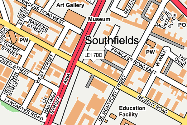 LE1 7DD map - OS OpenMap – Local (Ordnance Survey) LE1 7DD map - OS OpenMap – Local (Ordnance Survey)