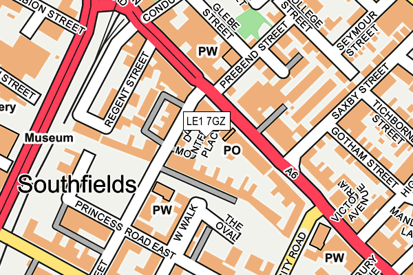 LE1 7GZ map - OS OpenMap – Local (Ordnance Survey) LE1 7GZ map - OS OpenMap – Local (Ordnance Survey)