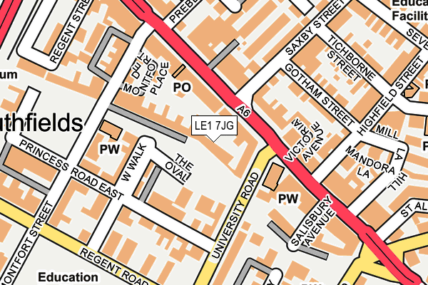 LE1 7JG map - OS OpenMap – Local (Ordnance Survey) LE1 7JG map - OS OpenMap – Local (Ordnance Survey)