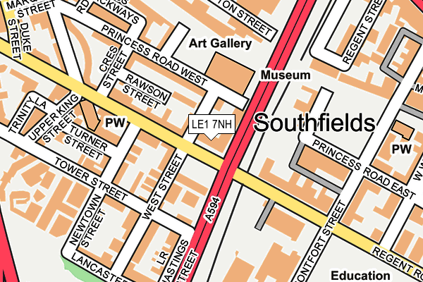 LE1 7NH map - OS OpenMap – Local (Ordnance Survey) LE1 7NH map - OS OpenMap – Local (Ordnance Survey)