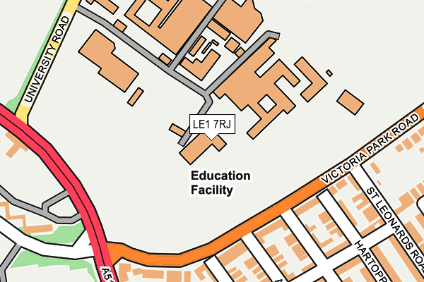LE1 7RJ map - OS OpenMap – Local (Ordnance Survey) LE1 7RJ map - OS OpenMap – Local (Ordnance Survey)