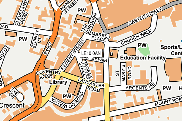 LE10 0AN map - OS OpenMap – Local (Ordnance Survey) LE10 0AN map - OS OpenMap – Local (Ordnance Survey)