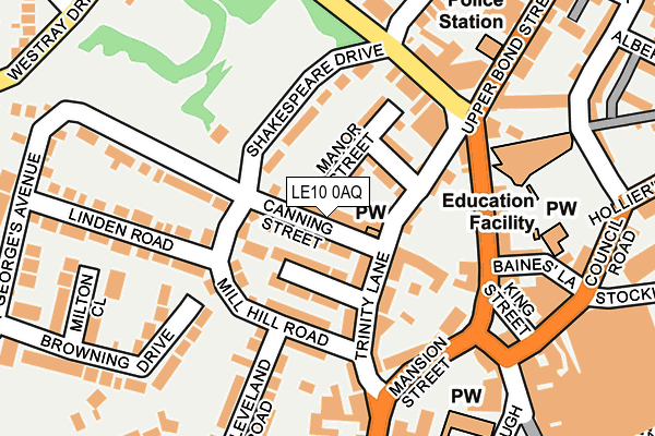 LE10 0AQ map - OS OpenMap – Local (Ordnance Survey) LE10 0AQ map - OS OpenMap – Local (Ordnance Survey)