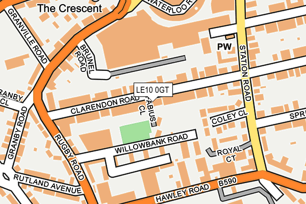 LE10 0GT map - OS OpenMap – Local (Ordnance Survey) LE10 0GT map - OS OpenMap – Local (Ordnance Survey)