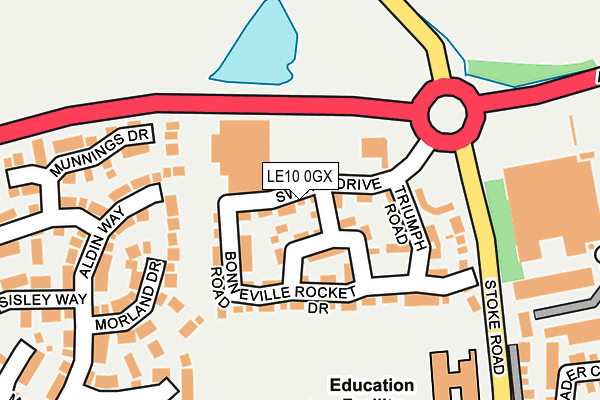 LE10 0GX map - OS OpenMap – Local (Ordnance Survey) LE10 0GX map - OS OpenMap – Local (Ordnance Survey)